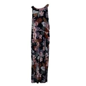 ⭐️ 3/$20 Girls Bixby Nomad Maxi Dress Size L (12-14) Black/Pink Floral NWT